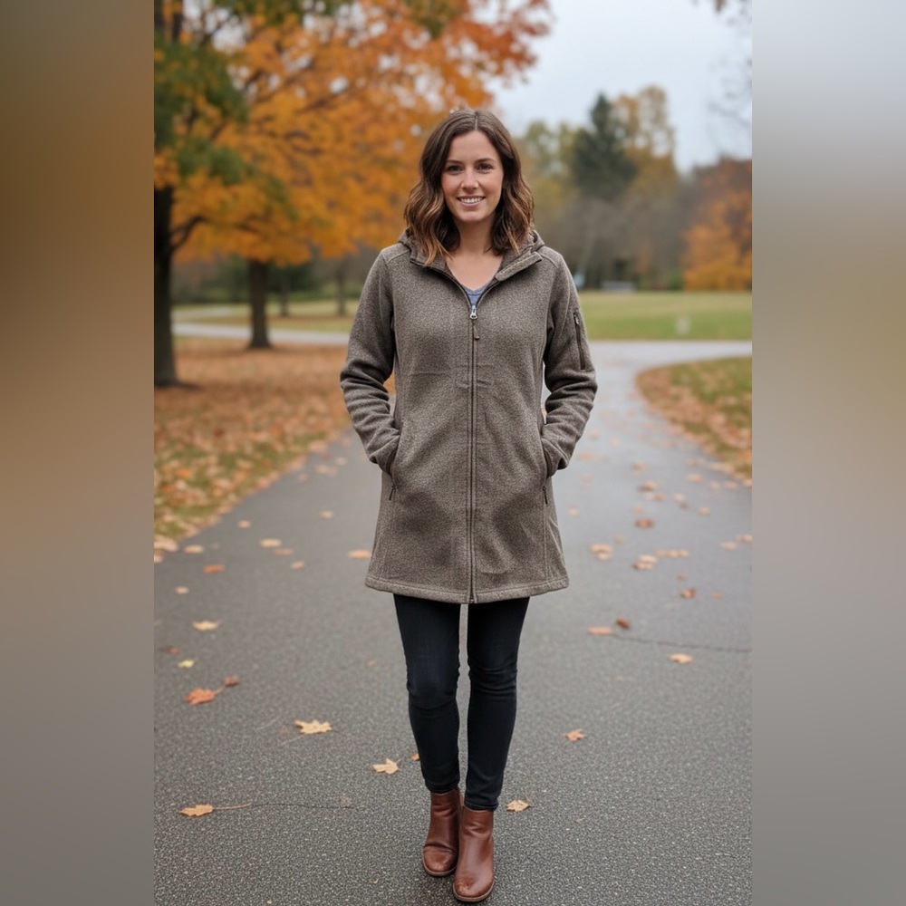 Y2K 90.s VINTAGE L.L. Bean Women's Brown Zip-Up Jacket Gorpcore",